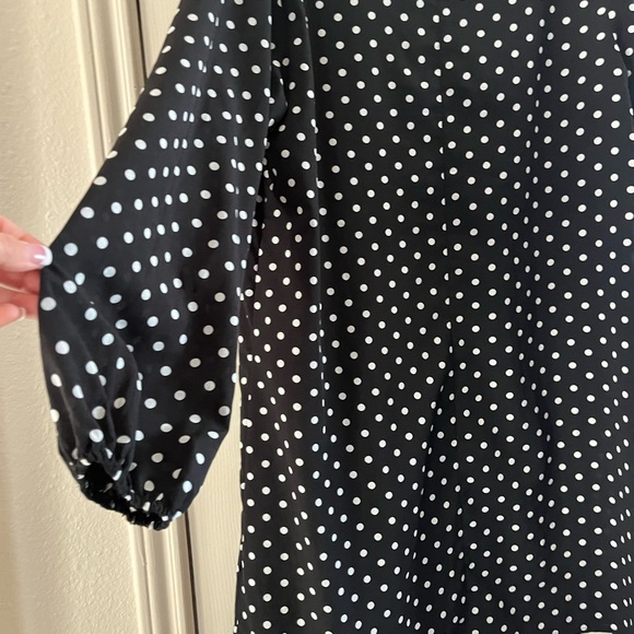 Emery Rose black with white polkadots all over.  Fun, worn twice.  Size large - Picture 4 of 4